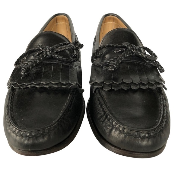 Allen Edmonds Men’s Woodstock Kiltie Tassel Leather Loafers Size 9C Black - Picture 7 of 14